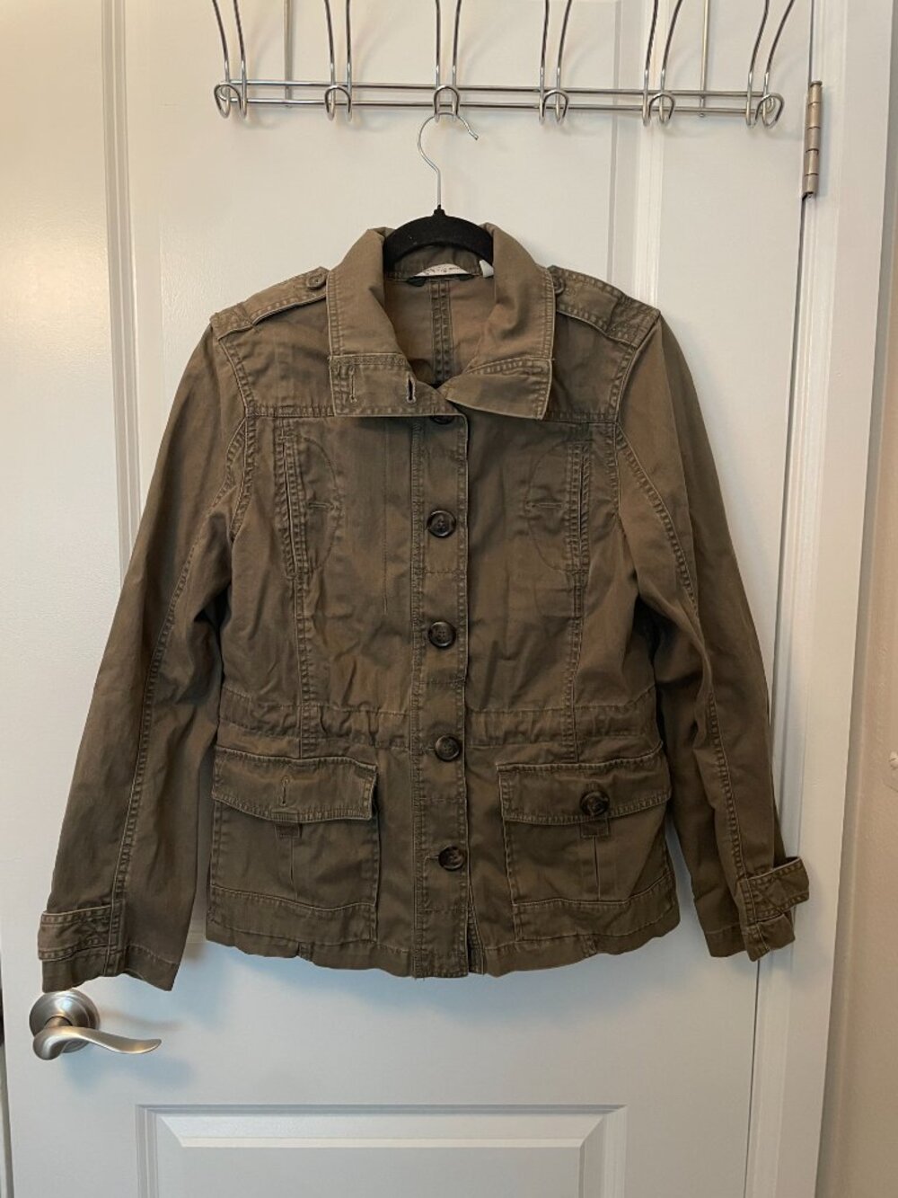 Eddie Bauer Women's Khaki and Green Jacket